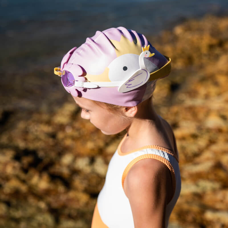 SUNNYLiFE Swimming Cap - Princess Swan Multi