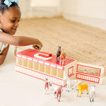 Melissa & Doug Take-Along Show-Horse Stable Play Set