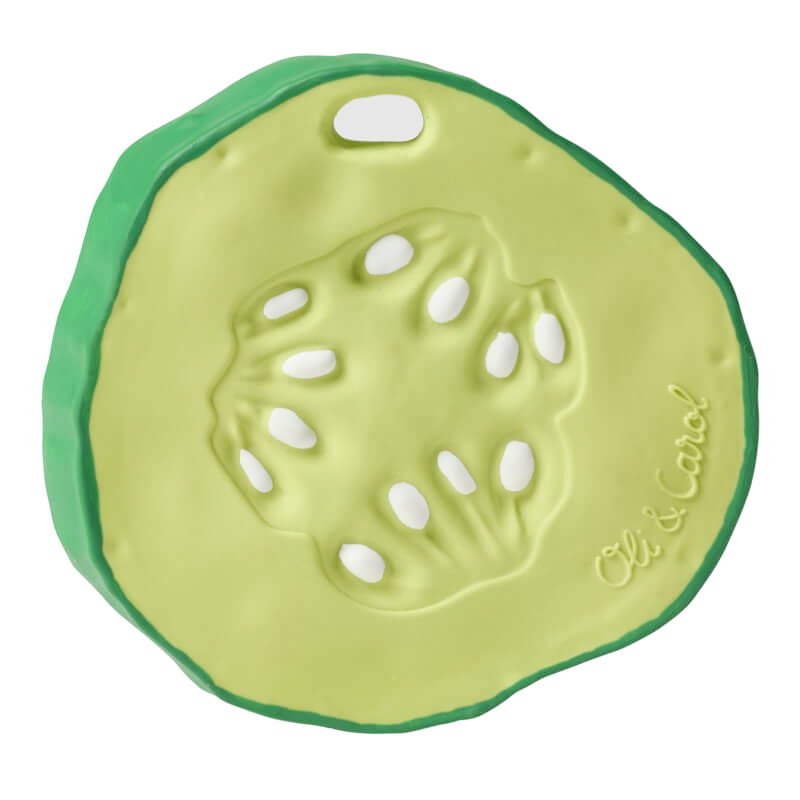 Oli&Carol Teether & Bath Toy - Fruits & Veggies - Pepino the Cucumber