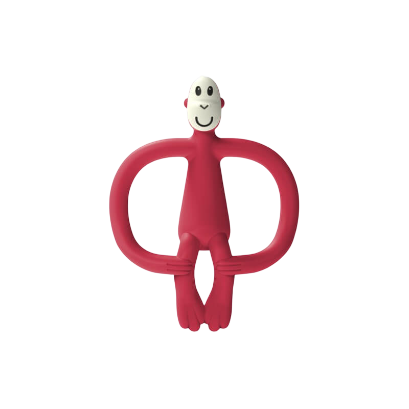 Matchstick Monkey 原廠磨牙玩具及凝膠塗抹器 - 紅色