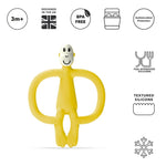 Matchstick Monkey 原廠磨牙玩具及凝膠塗抹器 - 黃色