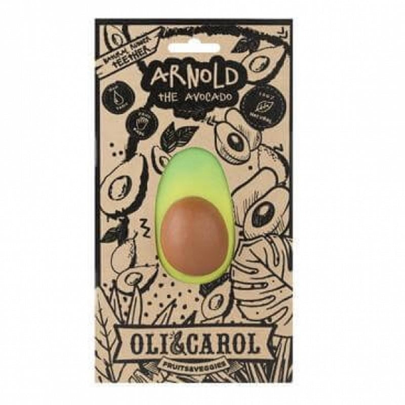 Oli&Carol Teether & Bath Toy - Fruits & Veggies - Arnold the Avocado