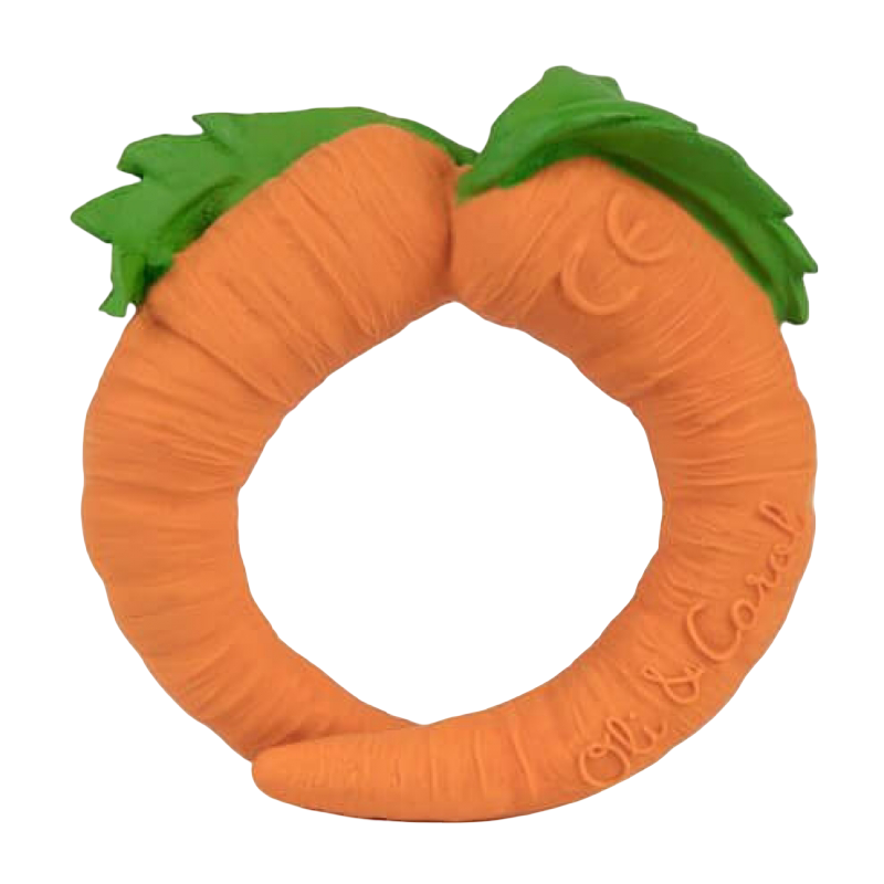 Oli&Carol Teether & Bath Toy - Fruits & Veggies - Cathy the Carrot
