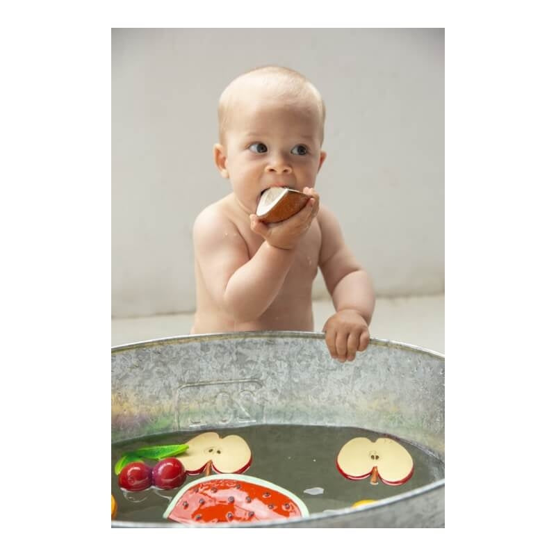 Oli&amp;Carol 磨牙洗澡玩具 - 水果蔬菜系列 - 椰子可可