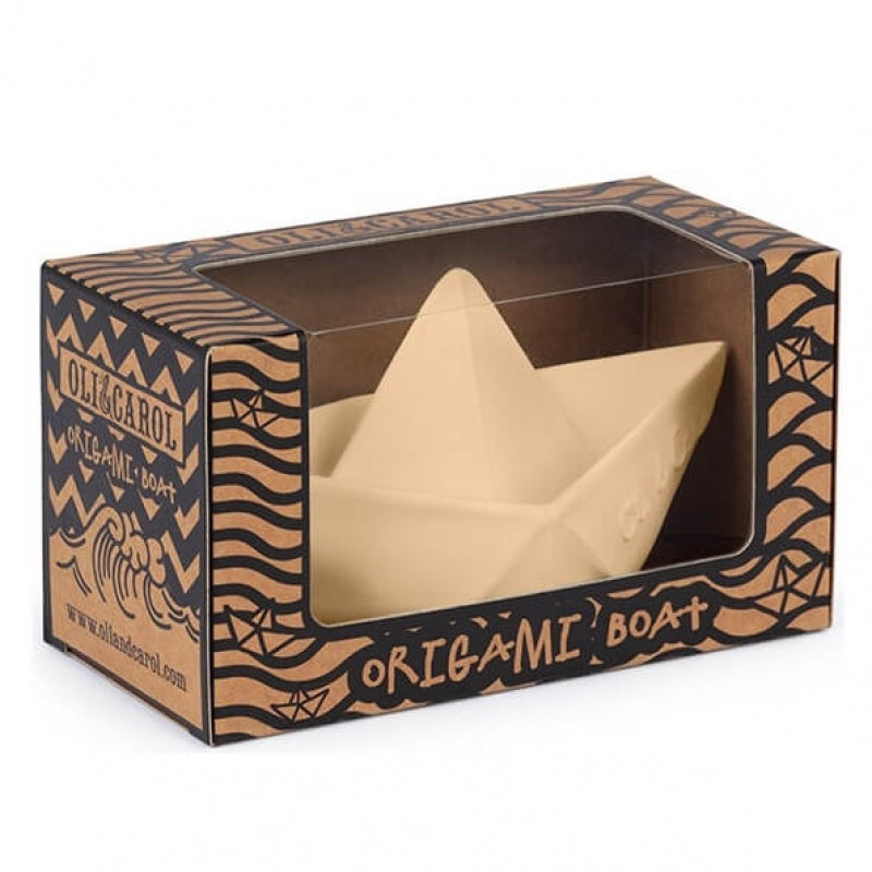 Oli&Carol Teether & Bath Toy - Origami Boat - Nude