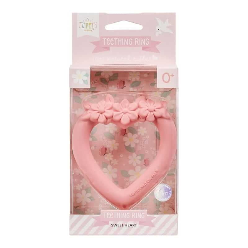 A Little Lovely Company Teething Ring - Sweet Heart
