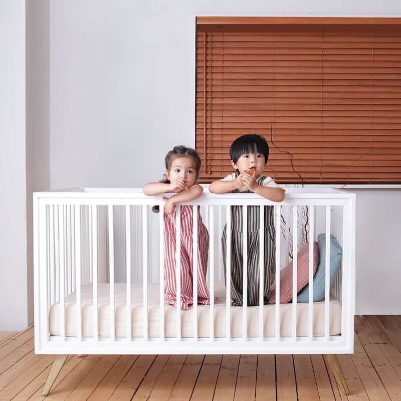 Little Hushies The Little Convertible Baby Crib™ + Toddler Rail (6-in-1 Montessori)