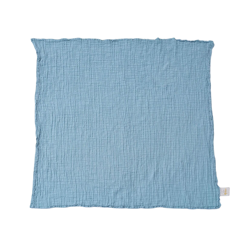 Little Hushies The Little Organic Baby Swaddle Blanket™ 120x120cm (1-Pack) - Cloud Blue