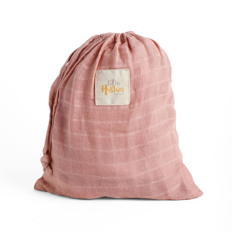 Little Hushies The Little Organic Duvet Cover™ & Pillowcase™ 120x80cm/58x40cm - Blush Sand