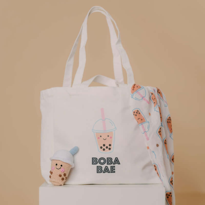 The Wee Bean The Ultimate Carry All Canvas Tote Bag - Boba Bae