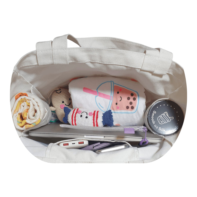 The Wee Bean The Ultimate Carry All Canvas Tote Bag - Boba Bae