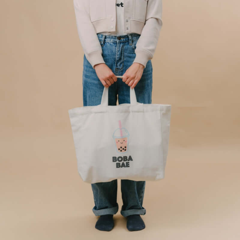 The Wee Bean The Ultimate Carry All Canvas Tote Bag - Boba Bae