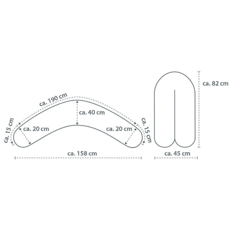 Theraline 原廠孕婦哺乳枕 - 霧藍色細針織