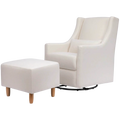 Babyletto Toco Swivel Glider & Ottoman - Performance Cream Eco-Weave
