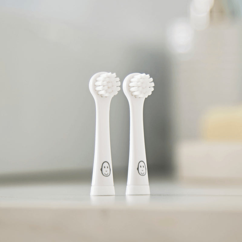 Matchstick Monkey Toothbrush Replacement Heads - White