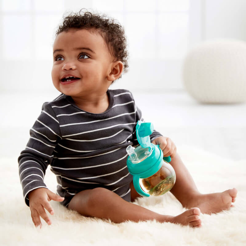 OXO Tot Transitions 軟嘴吸管杯，帶可拆卸手柄，6盎司