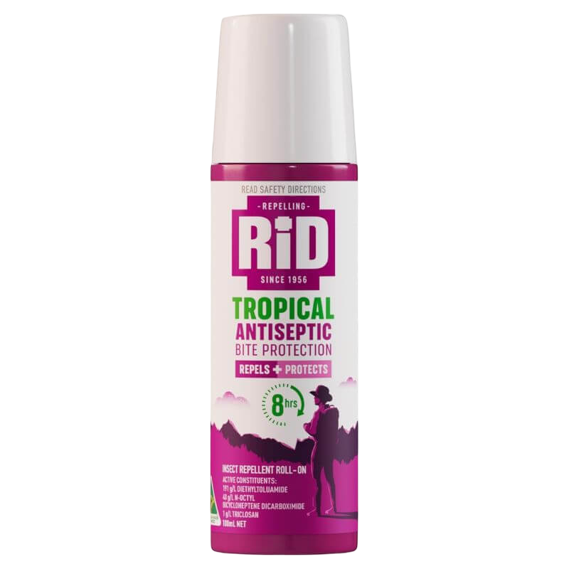 RID Tropical Antiseptic Bite Protection - Insect Repellent Roll-On 100ml