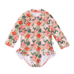 Cotton Pigs Tropical Hibiscus Rash Guard Baby Toddler Swimsuit