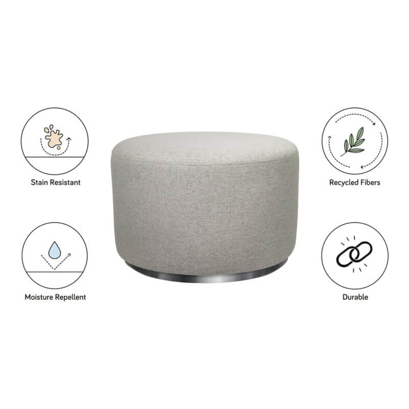 Babyletto Tuba 滑動腳凳 - 高性能灰色環保編織