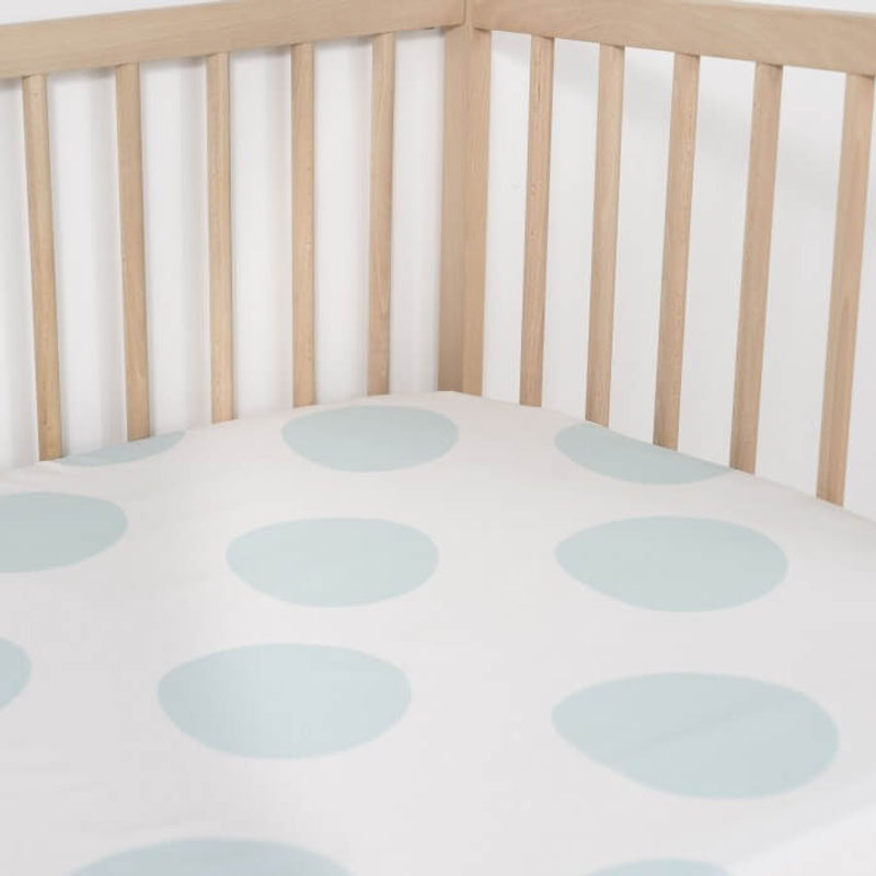 Jadaloo Anti-Dustmite Ultra Soft Crib Fitted Sheet 120x60cm - Dino Eggs