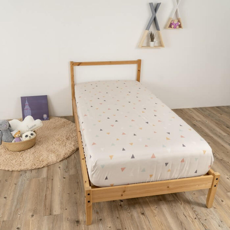 Jadaloo Anti-Dustmite Ultra Soft Single Bed Fitted Sheet 190x90cm - Juni Peach