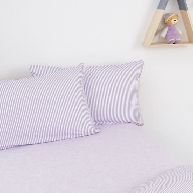 Jadaloo Anti-Dustmite Ultra Soft Single Bed Fitted Sheet 200x91cm - Shift Purple