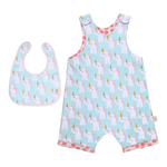 Cotton Pigs Unicorn and Apples Bib Set
