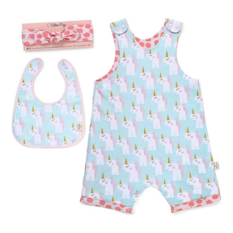 Cotton Pigs Unicorn and Apples Gift Set with Headband