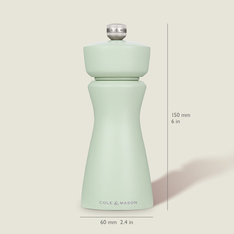 Cole & Mason Kenton 150mm/ 6in Sage Salt & Pepper Mill