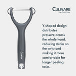 Culinare Safety Straight Y Peeler Grey