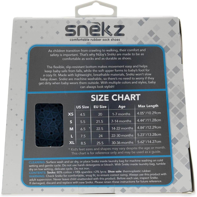 Nuby Snekz Sock & Shoe - Rainbow - Small 115mm