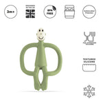 Matchstick Monkey Original Teething Toy With Tail - Olive