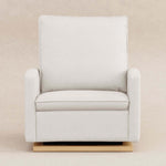 Babyletto Cali Pillowback Chair and a Half Glider - Performance Cream Eco-Weave with Light Wood Base