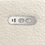 Babyletto Kiwi Plus 電動躺椅/旋轉搖椅，帶電動可調式頭枕和 USB 接口 - 象牙白圈絨