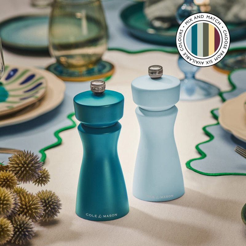 Cole & Mason Kenton 150mm/ 6in Blue Salt Salt & Pepper Mill