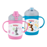 Nuby 防漏 Clik-it 不鏽鋼保溫軟吸管杯 220ml