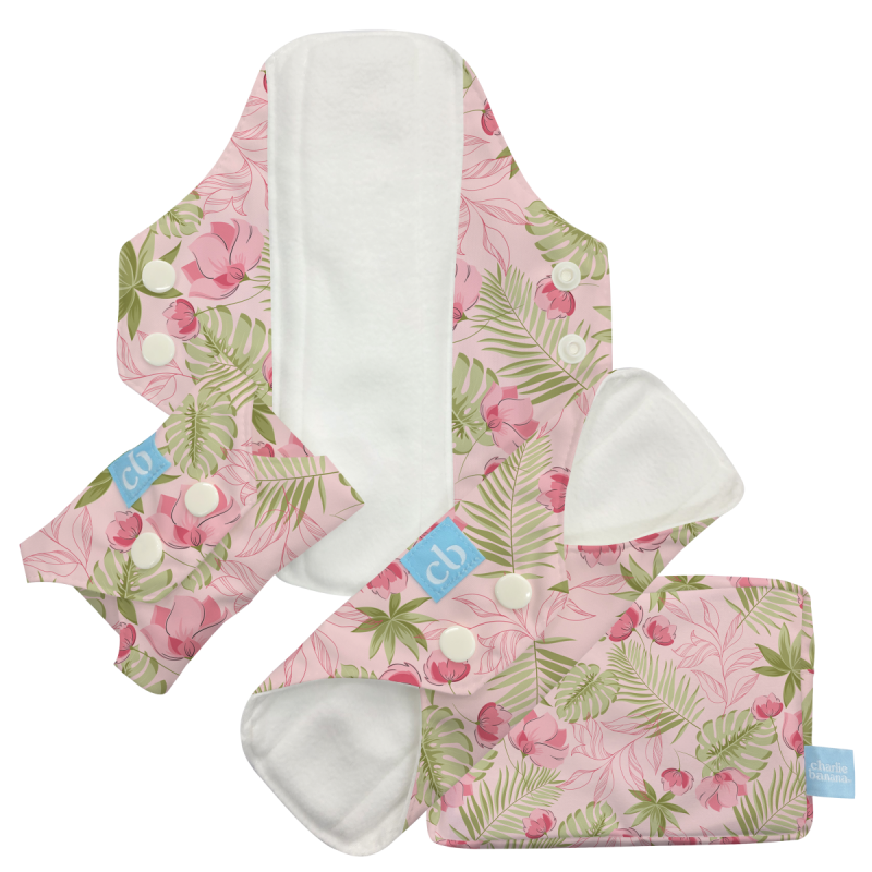 Charlie Banana 3 Feminine Pads Super Pink Forest