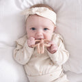 Matchstick Monkey Original Teething Toy With Tail - Dusty Pink