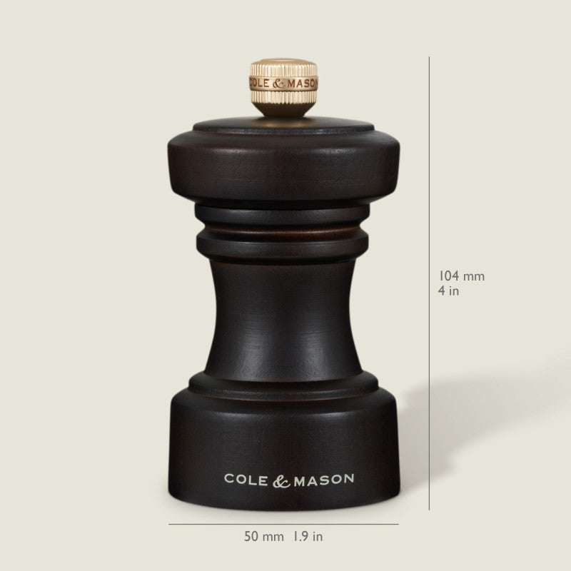 Cole & Mason Hoxton 104mm/ 4in Dark Chocolate Salt Mill
