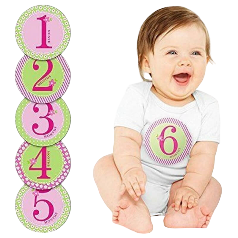 Pearhead First Year Belly Stickers - Pink