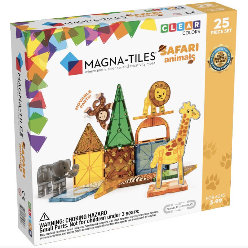 Magna-Tiles 野生動物主題 25 件套裝
