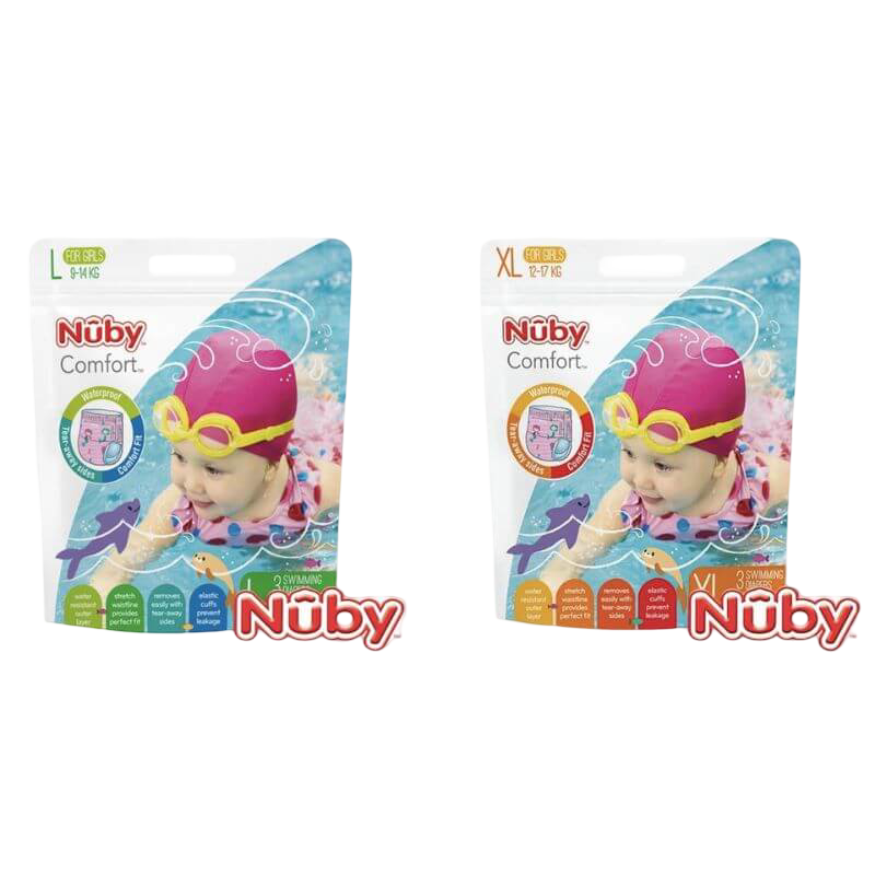 Nuby Comfort Swimming Diapers - Girl