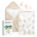 Momcozy Hooded Baby Towel Ultra Soft 2 in a pack - Little Safari XL 90x90cm