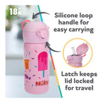 Nuby Stainless Steel Sport Bottle Spout with Push Button Cap 10oz/300ml