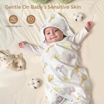 Momcozy Hooded Baby Towel Ultra Soft 2 in a pack - Little Safari XL 90x90cm