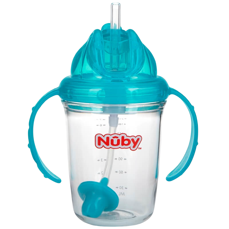 Nuby Tritan No Spill 360 Flip N Sip (with Weighted Straw) 8oz/240ml