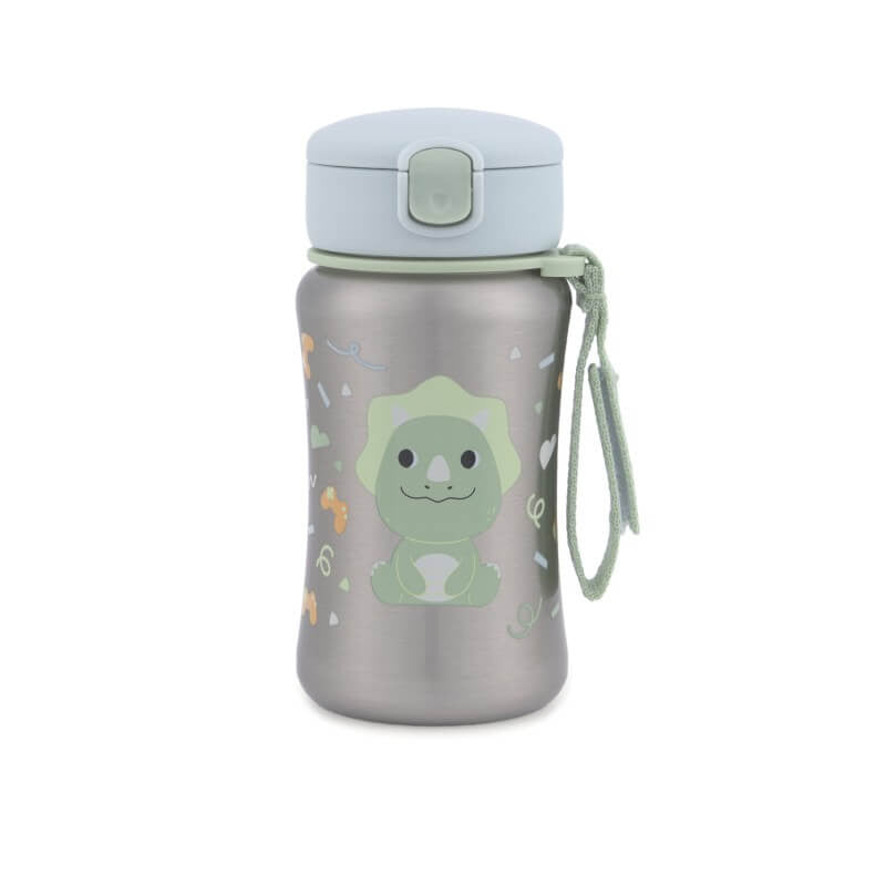 Skip Hop Besties Squad Stainless Steel Straw Bottle - Dino