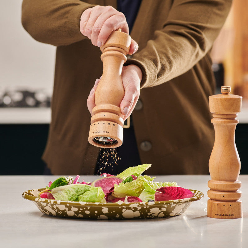 Cole & Mason London 180mm/ 7in Natural Beech Grind Select Gift Set