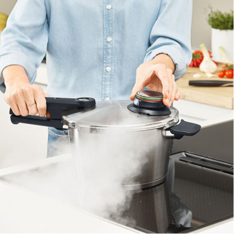 Fissler Vitavit Premium Pressure Cooker 22cm/6L+3.5l W/ Steamer Insert & Tripod Glass Lid