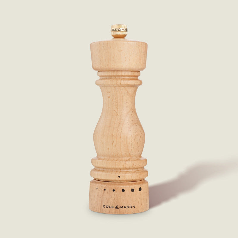 Cole & Mason London 180mm/ 7in Natural Beech Grind Select Gift Set